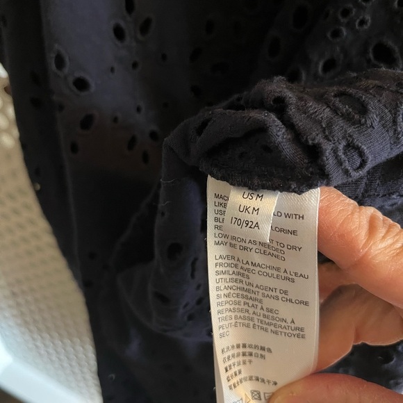 Urban Outfitters Eloise Eyelet Tank Top Size Medium in Navy Blue. NWT - Picture 6 of 11